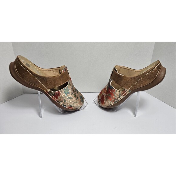 NWT ATALINA Women's #DC9016 Cut-Out Comfort Clog Mule 7.5W coral print slide on - Picture 4 of 6